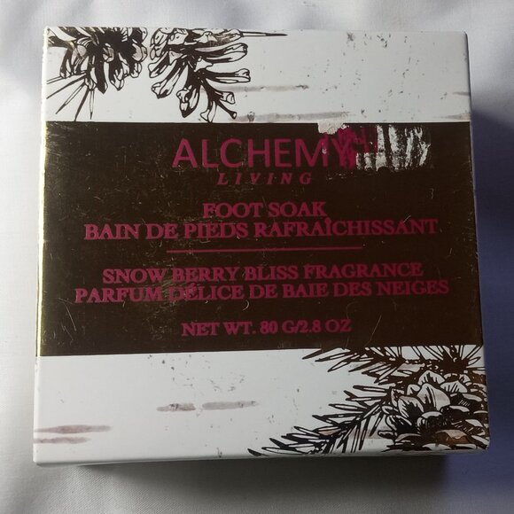 Alchemy Living Foot Soak Snow Berry Bliss Fragrance 80g/2.8 OZ Foot Massage NEW - Picture 5 of 5